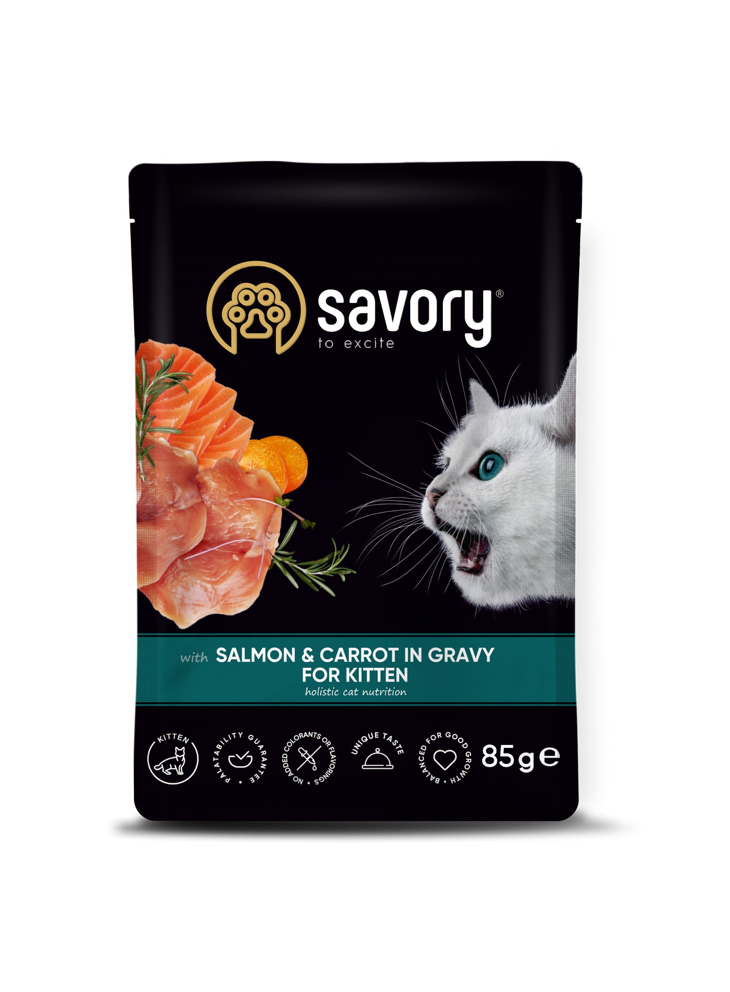 Savory Pouch Kitten με Σολομό και Καρότο