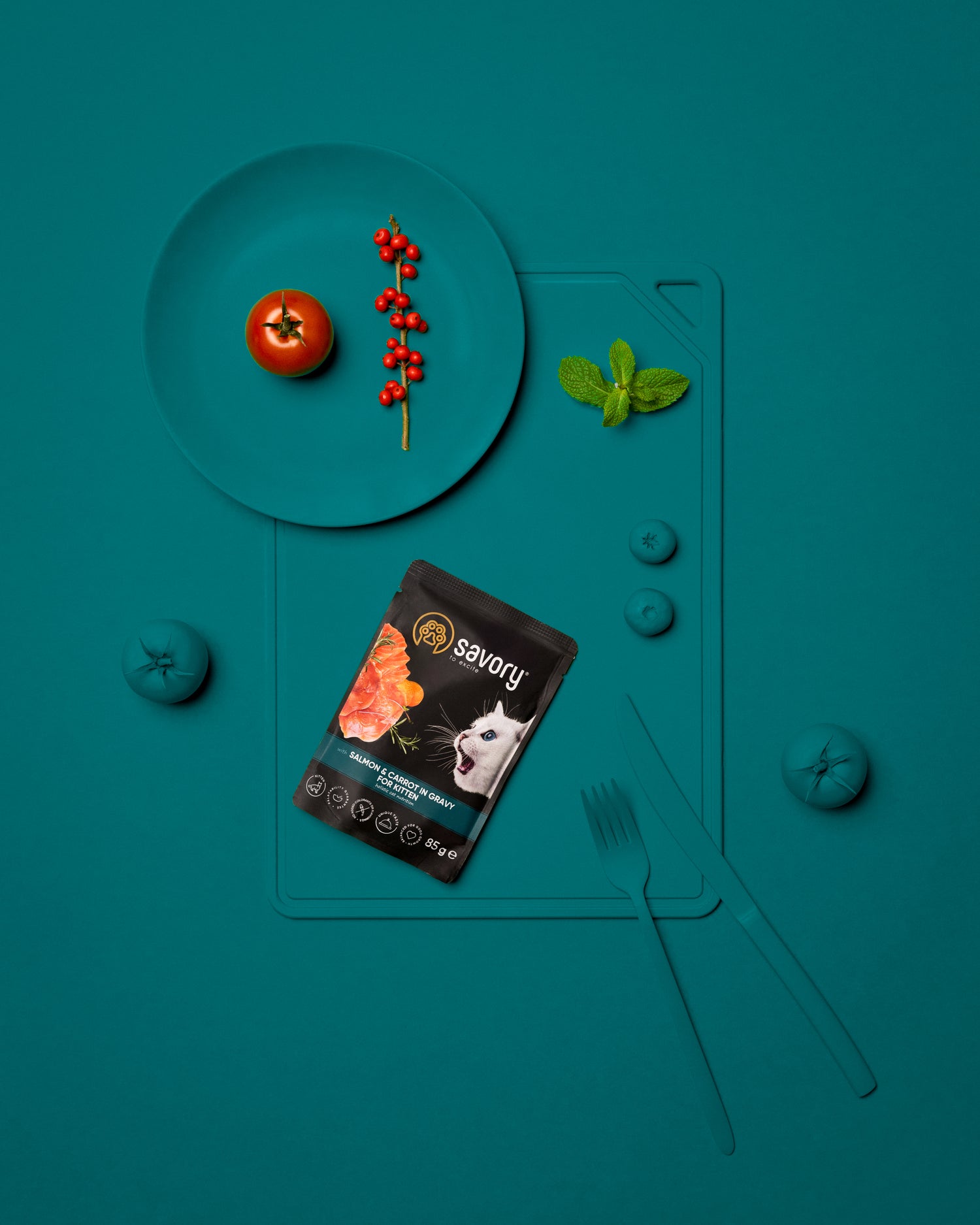 Savory Pouch Kitten με Σολομό και Καρότο