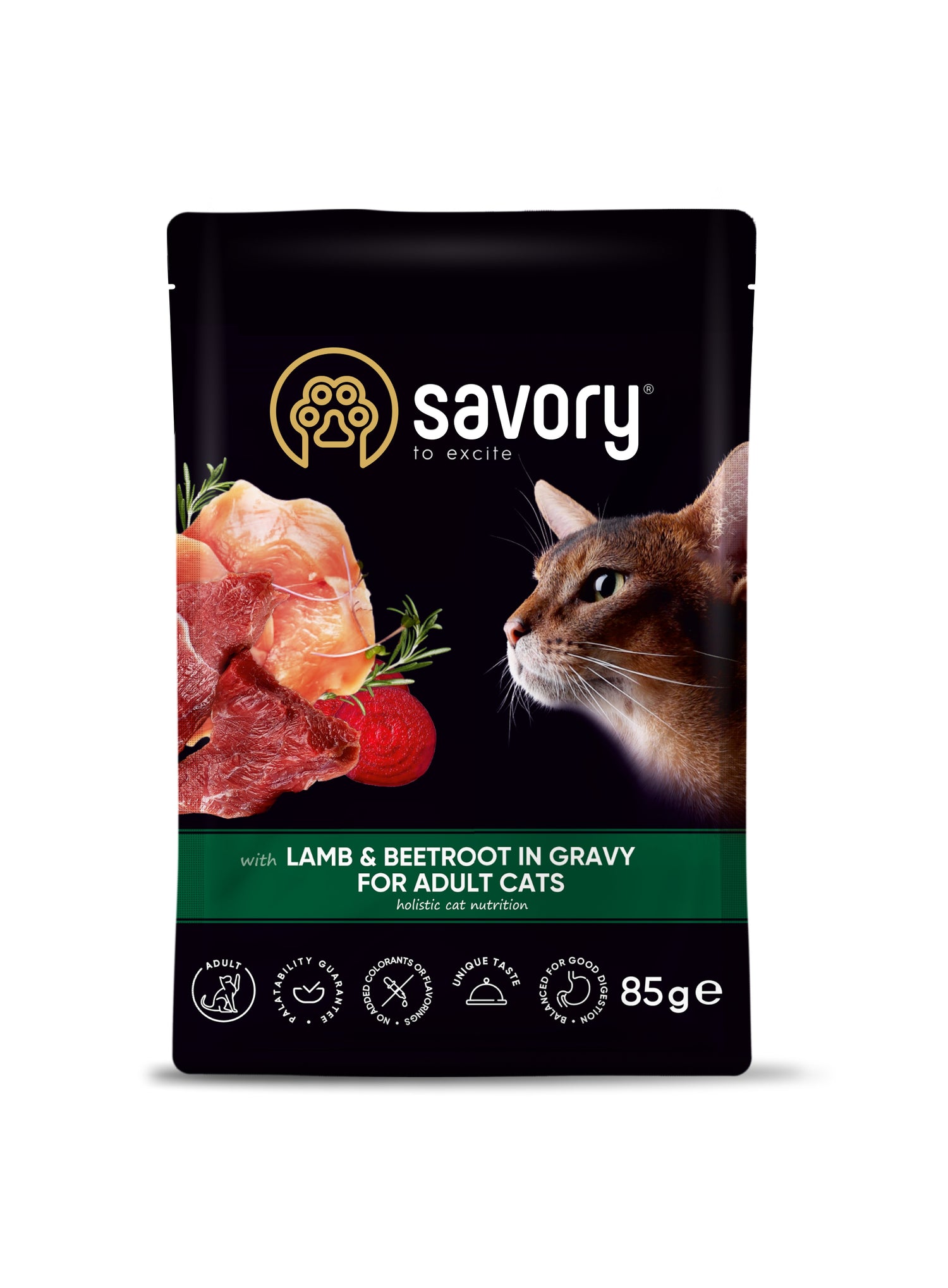 Savory Pouch Ενήλικες Γάτες με Αρνί και Παντζάρι