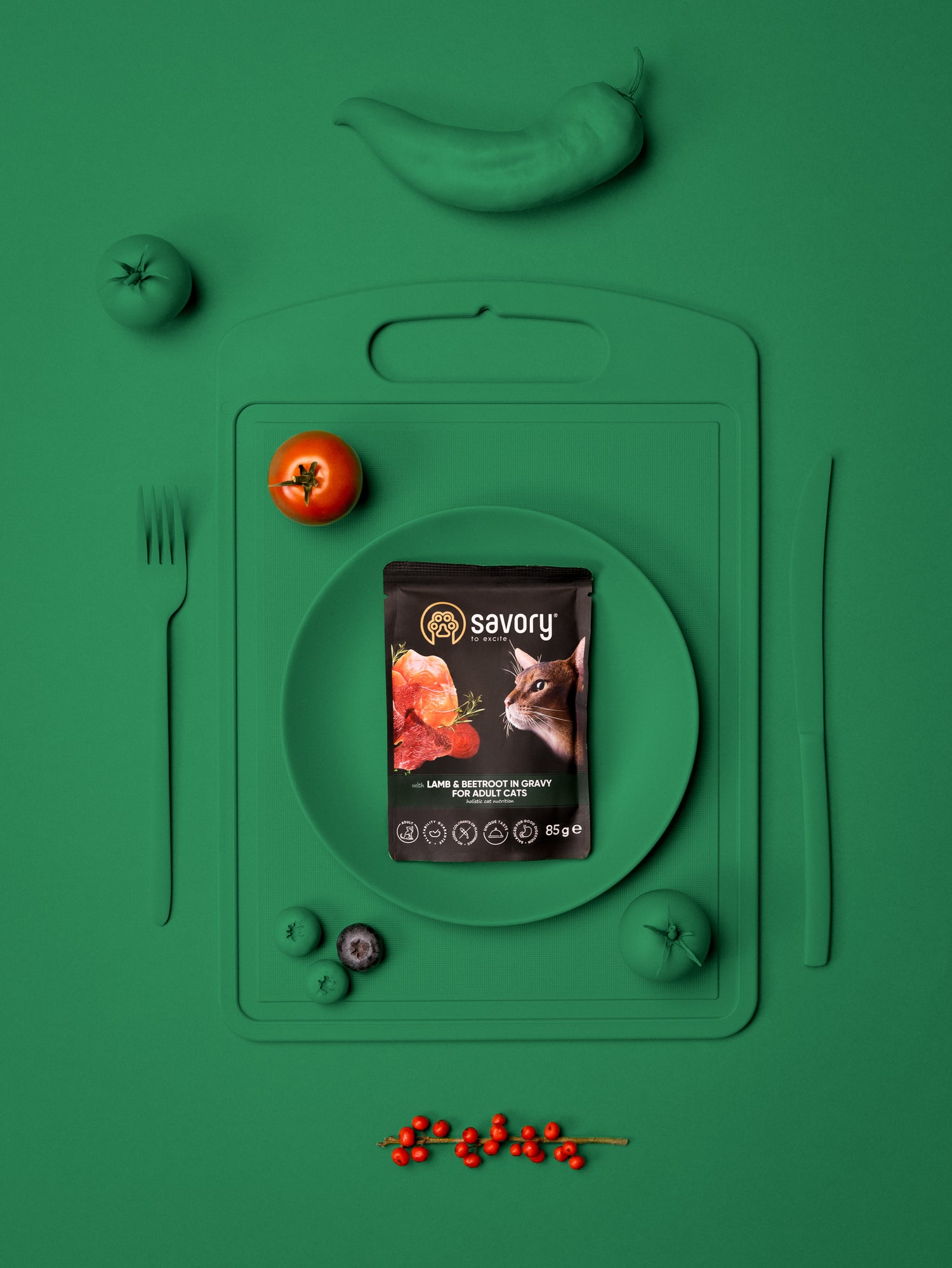 Savory Pouch Ενήλικες Γάτες με Αρνί και Παντζάρι