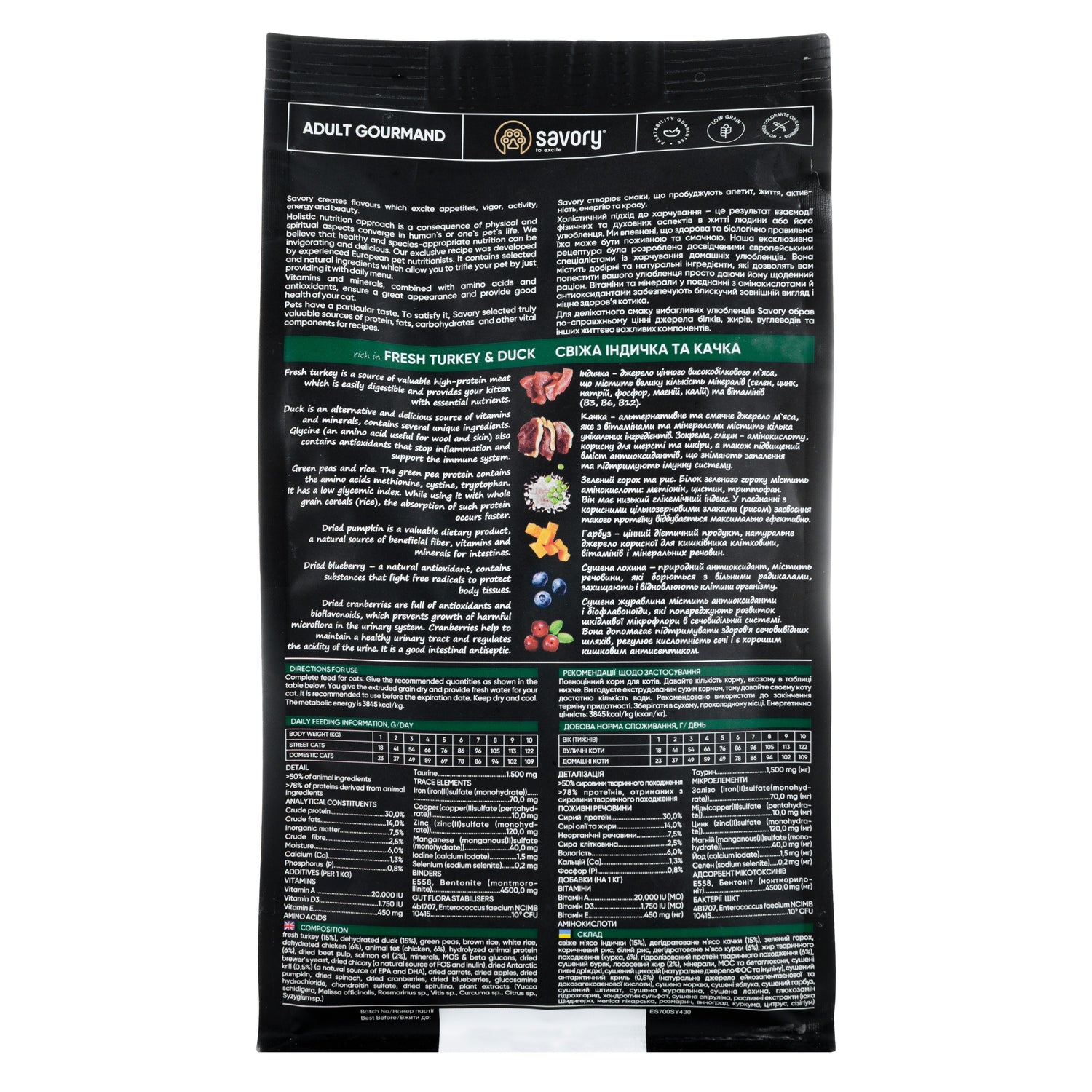 Savory Cat Dry Food With Turkey & Duck