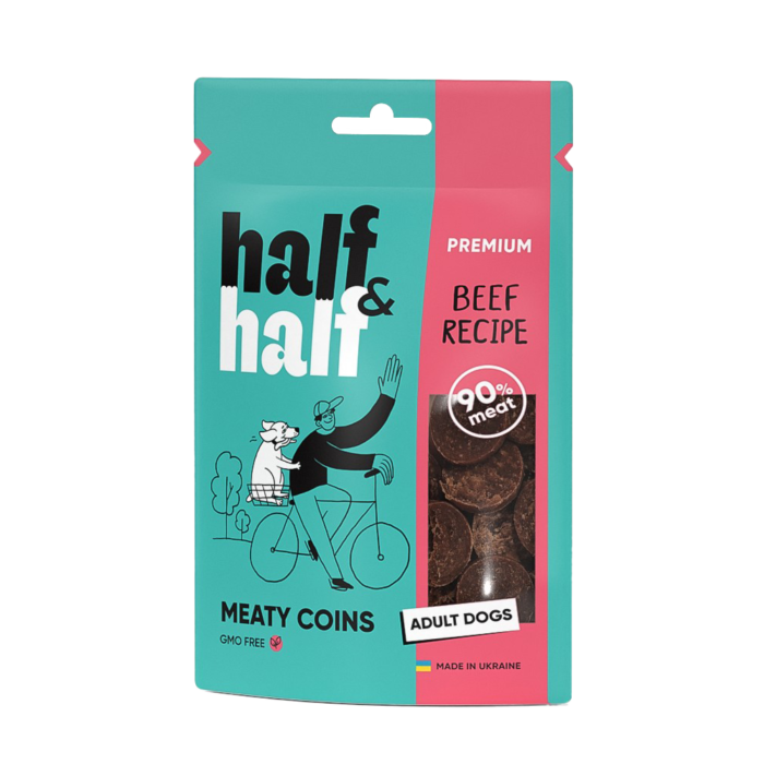 HalfHalf Snacks for Dogs With Beef 100g