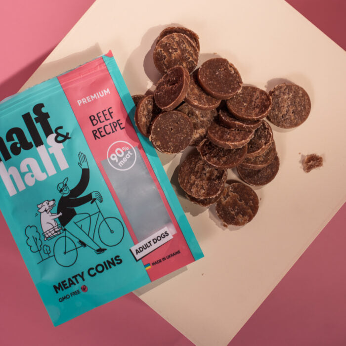 HalfHalf Snacks for Dogs With Beef 100g