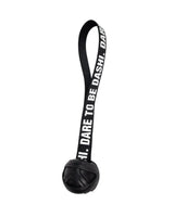 DASHI Black Rubber Ball με Ιμάντα | Παιχνίδι Σκύλου για Τράβηγμα & Εκπαίδευση