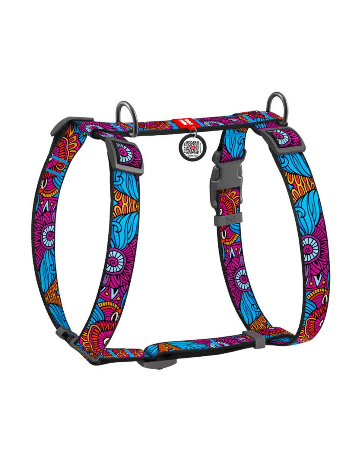 WAUDOG Nylon H-Harness Summer – Ανατομικό Σαμαράκι Σκύλου με QR Passport