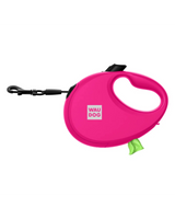 WAUDOG R-leash Pink – Αυτόματο Λουρί Σκύλου με Θήκη για Σακουλάκια & Ανακλαστική Ταινία