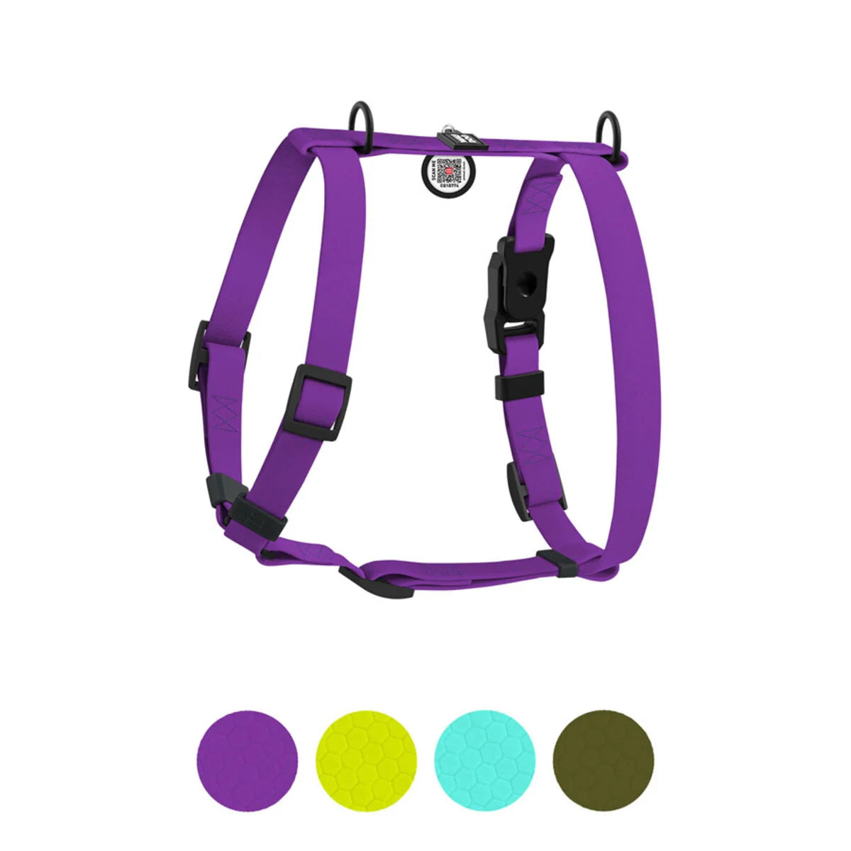 WAUDOG Magnet Dog H-Harness Purple with QR Passport – Μαγνητικό Σαμαράκι Σκύλου από COLLARTEX