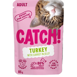 CATCH! Υγρή τροφή για Ενήλικες Γάτες με Γαλοπούλα & Λαχανικά σε Ζελέ