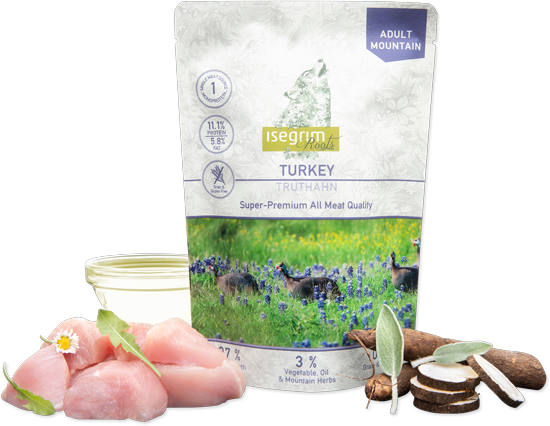 Isegrim Adult – Γαλοπούλα με Σαλσιφά, Ηλιέλαιο & Βότανα του Βουνού